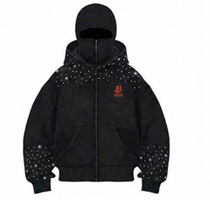 Cagoules à strass pour hommes, service OEM, meilleures ventes, prix de gros abordable, 100% coton, basiques - Product Image 1