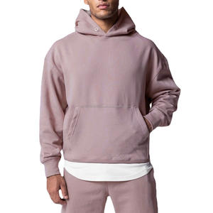 Sudadera informal de manga larga, chándal personalizado, conjunto esencial de algodón con capucha para hombre, pantalones de chándal y sudaderas con capucha, conjunto de chándales en blanco - Product Image 4