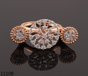 Bague de fiançailles classique en or massif 14 carats avec diamant de laboratoire, or rose, taille brillant, certifiée IGI, pour femme, de la marque Luxury D VINS JEWELS - Product Image 4