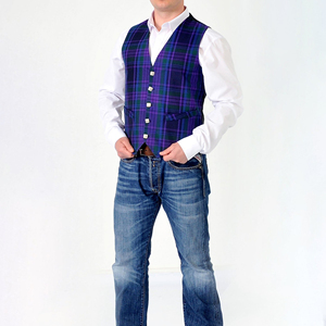 Mens Traditional Tartan Check Waistcoat Classic Plaid Vest For Weddings Festivals Formal Gatherings Business Wear Stylish Design - Product Image 4