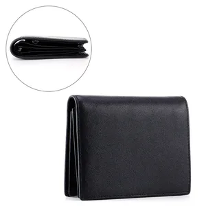 Unisex Genuine Leather Short <b>Purses</b> Open Vintage Style Eco-Friendly Wholesale Factory Price Custom Logo <b>RFID</b> Promotional - Product Image 4
