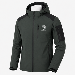 Veste softshell pour homme, confectionnée avec un tissu flexible, intérieur confortable et construction durable, idéale pour la randonnée, les voyages et les sports. - Product Image 3