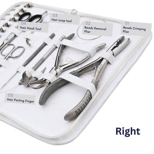 Kit complet d'outils pour extensions de cheveux Microlink Nano Ring & I Tip, comprenant des pinces à sertir pour anneaux en silicone micro, des pinces à ouvrir les anneaux et une aiguille à crochet. - Product Image 3