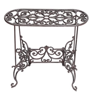 Wholesale Distressed MDF Wood Metal-<b>Frame</b> Tiered <b>Plant</b> Stand - Product Image 1