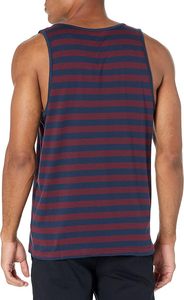 Men's Striped Sleeveless Tank Top Cotton-Poly Blend Regular Fit O-Neck Knitted Casual Muscle <b>Vest</b> Lightweight Jersey Fabric - Product Image 3
