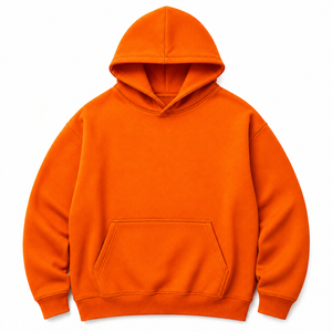 เสื้อฮู้ดดี้แบบสวมหัว ผ้าฟลีซหนานุ่ม น้ำหนัก 340 กรัม ทรงโอเวอร์ไซส์ ไหล่ตก ผ้าฝ้าย 100% สำหรับทุกเพศ สไตล์สตรีทแวร์ฤดูหนาว - Product Image 1