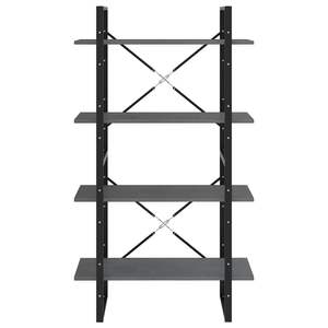 Armoire bibliothèque en bois de pin massif gris moyen et métal - Product Image 5