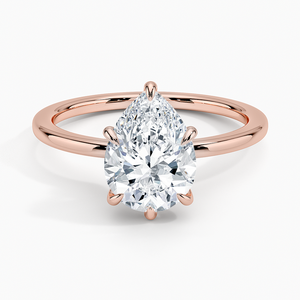 Bague Minimaliste Solitaire en Moissanite Poire, Argent Sterling Véritable, Délicate et Tendance, Cadeau d'Anniversaire pour Femme - Product Image 1