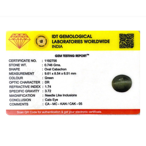 Certified Natural Catseye 3.73 Carat Faceted Loose Gemstone AA Quality for Fine Jewelry - Product Image 4