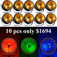10 pièces seulement 1694 $ Projecteur LED Par matriciel rétro RGB 200W pleine couleur avec contrôle DMX512 pour discothèque, DJ, fête, événement