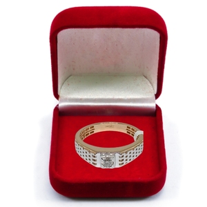 Anillo de Diamante Natural Ligero y Elegante para Hombre, Oro Blanco/Amarillo de 14K, Estilo Vintage, Corte Brillante, Certificado IGI, 0.17ct, Rodio - Product Image 5
