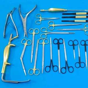 Kit d'instruments de chirurgie esthétique pour lifting du visage et lifting des sourcils, 25 pièces, ciseaux chirurgicaux, râpes, pinces, acier inoxydable - Product Image 2