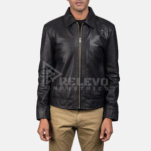 Chaqueta de Cuero para Hombre de Larga Duración, Chaqueta de Motero de Piel de Oveja de Grano Completo, Calidad Premium - Product Image 3