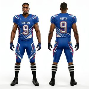 Tenues d'équipe de football américain : Ensemble maillot sublimé à rayures diagonales, vêtements de performance respirants pour les ligues d'élite - Product Image 4