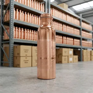Bouteille d'eau en cuivre de qualité supérieure, design moderne, portable, pour la maison, le bureau, les voyages, l'extérieur, style européen, vente chaude - Product Image 4