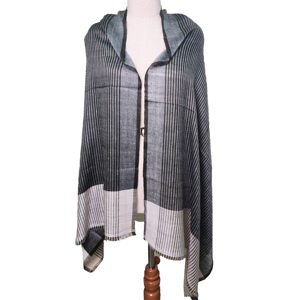 Chal de Cachemira Hecho a Mano para Otoño, de Alta Calidad, con Rayas, Estilo Vintage, Bufanda Larga Dobby para Hombre y Mujer, 120g - Product Image 2