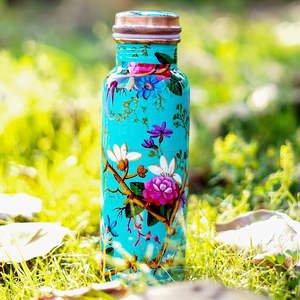 Botella de Metal y Cobre para Bebidas, Diseño Esmaltado, Tapa Hermética, Apta para Lavavajillas, Unisex - Product Image 4