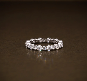 Anillo de Compromiso de Plata Vintage con Diamantes, Certificado IGI, Joyería Elegante para Boda, Regalo de Aniversario para Mujer, Venta al Por Mayor - Product Image 1