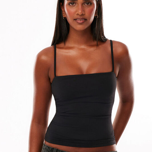 Débardeur bandeau ajusté uni, confortable, simple et élégant, nouvelle collection printemps pour femme, idéal comme sous-vêtement. - Product Image 1