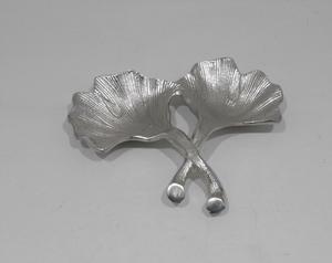 Bandeja de Servir de Aluminio Fundido Color Arce Oscuro con Diseño de Hoja, Personalizable en Acabado y Tamaño para el Hogar - Product Image 5