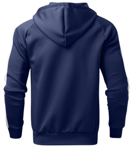 Men's Navy <b>Hooded</b> Tracksuit Set Full <b>Zip</b> Jogger Pants Solid Color Casual Sportswear Breathable Polyester Regular Fit Autumn Wear - Product Image 5