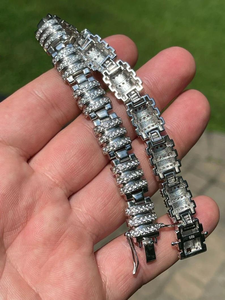 Luxury Moissanite Diamond Link Bracelet 925 Silver <b>Mens</b> Tennis Bracelet Hip Hop Fine Jewelry Statement Gift For <b>Men</b> Women - Product Image 2