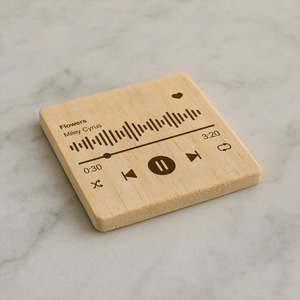 ชุดจานรองแก้วไม้ลายดนตรี ดีไซน์น่ารัก ของตกแต่งร้านกาแฟ สำหรับใช้ส่วนตัว ตกแต่งโต๊ะกาแฟ ชา ที่บ้าน ไอเดียของขวัญสุดเก๋ - Product Image 4