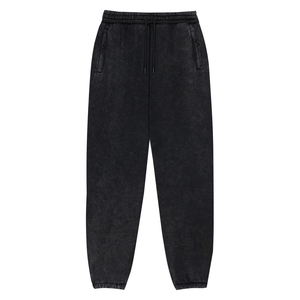 High Quality Custom Logo <b>Fleece</b> <b>Joggers</b> Acid Wash Straight Casual Men's Pants Washed 100% Cotton Quick-Drying Breathable - Product Image 6