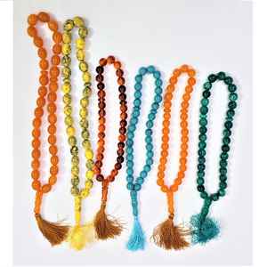 Chapelet de prière Faturan Tasbih 100% résine, haute qualité, fait main, 45 perles, couleur turquoise, style ange, écologique, décoration d'intérieur - Product Image 3