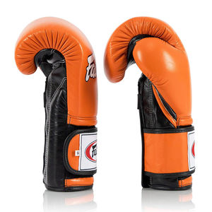 ถุงมือชกมวย Fairtex คุณภาพสูงระดับมืออาชีพ ทำจากหนังแท้  โลโก้สั่งทำได้ กันน้ำ แห้งเร็ว แบบผูกเชือก - Product Image 4