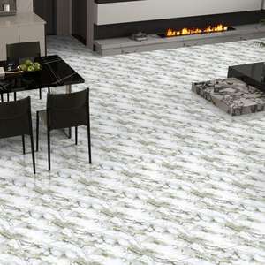 Alpen Crema Design 60x60cm Baldosas de porcelana brillante Precio de fábrica Origen indio 24x24in Línea Piedra Cerámica 60x60cm Baldosas - Product Image 2