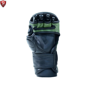 Guantes de Sparring de Piel Sintética PU de Primera Calidad SUMROOS, Diseño de Dedos Abiertos, Correa de Muñeca Ajustable con Cierre de Gancho y Bucle, Artes Marciales, Boxeo - Product Image 3