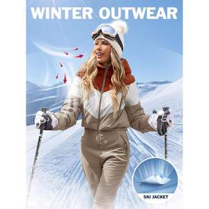 Traje de Esquí Profesional de Una Pieza para Mujer, Impermeable, Cortavientos, Térmico, con Capucha, para Snowboard y Deportes al Aire Libre - Product Image 4