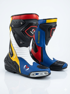 Bottes de moto pour homme et femme, mi-mollet, en PU, fermeture éclair, résistantes à l'abrasion, semelle en caoutchouc, couleur unie, style motard - Product Image 3