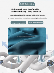 Pantalones cortos deportivos de verano para hombre, de punto transpirable, de secado rápido y seda helada, de talla grande, sueltos, informales, para correr - Product Image 3