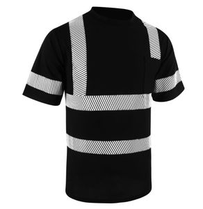 Camiseta de Seguridad de Alta Visibilidad, Malla Transpirable, Reflectante, de Manga Corta, para Verano, Construcción Industrial, ANSI Clase 1, con Luz LED Intermitente, Impermeable - Product Image 1