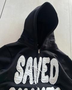 Wholesale High-Quality ODM/OEM Custom Factory Distressed <b>Wash</b> Hoodies with Letter Logo One-Stop Service for Brands - Product Image 4