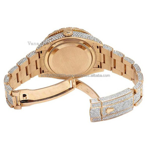 Offre en gros : Montre-bracelet mécanique pour homme en acier inoxydable 41 mm, logo personnalisé, style hip-hop, analogique, luxe, antique, étanche 100 bars - Product Image 5