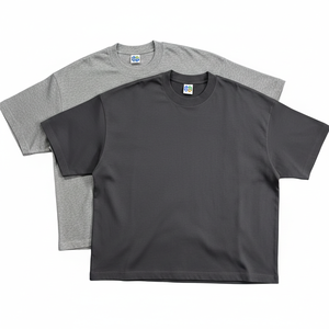Camiseta Corta Oversize de Corte Cuadrado 275 g/m² 100% Algodón Lavado con Hombros Caídos Transpirable Personalizable OEM al por Mayor - Product Image 1
