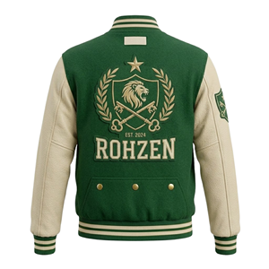 High Quality ODM OEM Customized College <b>Baseball</b> Varsity <b>Jacket</b> <b>Men</b>’s Fleece Letterman Bomber Coat Custom Outerwear - Product Image 6