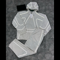 Ensemble de survêtement coupe-vent d'hiver personnalisé pour adultes, unisexe, veste et pantalon légers et imperméables pour une utilisation en extérieur