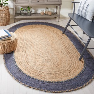 Handcrafted Jute Round Medallion Rug Bohemian Style Flat Weave Living Room Decor Spot <b>Clean</b> - Product Image 2
