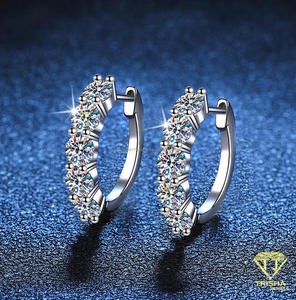 Premium Pink Moissanite <b>Stud</b> Earrings Round Halo Design White Gold Plated Fine Jewelry Wedding Bridal Gift - Product Image 2