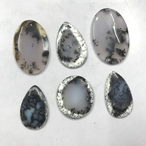 Opalines Dendrites Naturelles de Haute Qualité en Cabochons, Pierres Précieuses de Formes et Tailles Variées, Lot en Gros d'Inde pour la Fabrication de Bijoux - Product Image 1