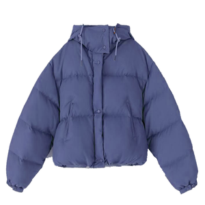 Veste d'hiver en cuir matelassée pour homme de qualité supérieure, col montant en tissage crocheté, broderies, service OEM - Product Image 2