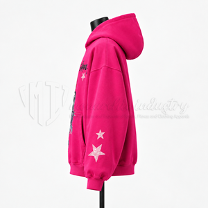 Custom Unisex Oversized <b>Pink</b> Pullover Hoodie Graphic Printed Fleece <b>Sweatshirt</b> Streetwear Hoodie for <b>Men</b> - Product Image 5