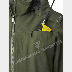 Veste d'hiver classique respirante pour homme, vêtements de chasse sur mesure, toile verte 100% coton, tissu épais, plusieurs poches, capuche - Product Image 3
