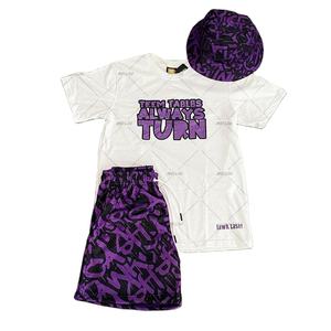 Conjunto de chándal de 2 piezas personalizado de verano para hombre, chándal Unisex estampado de manga corta, pantalones cortos lavados, Conjunto de camiseta para hombre - Product Image 1