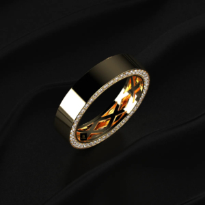 Anillo de Boda con Diamante Cultivado en Laboratorio de Corte Brillante Redondo de 1.25 Ct para Hombre, Certificado IGI, Oro Amarillo, Blanco y Rosa, Sofisticado - Product Image 2