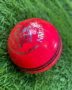 Balle de cricket en cuir rose de qualité A, 156g, cousue main avec fil noir, balle dure pour matchs de test, ligue des comtés. - Product Image 1